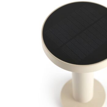 Solárna stolová LED lampa Cairo, béžová, plast, IP44, 21 cm