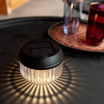 Solárna stolová LED lampa Diva, IP44, sada 2 kusov