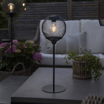 Solárna stolová LED lampa Sunlight so sieťovinou