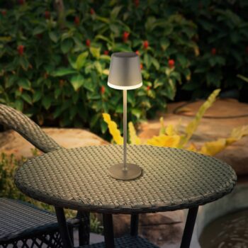 Solárna stolová lampa 36637A, IP44, antracitová