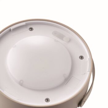 Solárna stolová lampa Coupar, piesková farba, plast, IP44