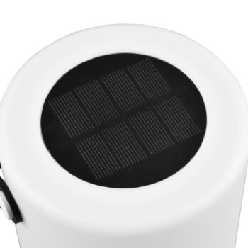 Solárna stolová lampa Garcia LED so zmenou farby RGBW