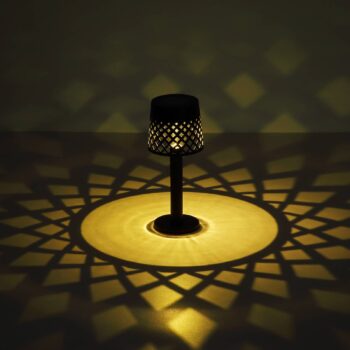 Solárna stolová lampa na batérie 36631 IP44 čierna