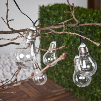 Solárna svetelná reťaz LED Glow, číra, teplá biela, dĺžka 190 cm
