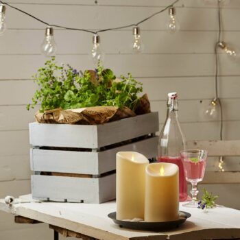Solárna svetelná reťaz LED Glow, číra, teplá biela, dĺžka 190 cm