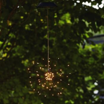 Solárna závesná LED lampa Firework