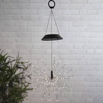 Solárna závesná LED lampa Firework
