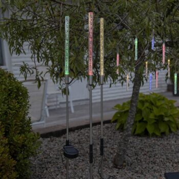 Solárne LED Bubbly sada 3 kusov, viacfarebná
