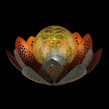 Solárne LED svietidlo 33655, kvet, Ø 22 cm