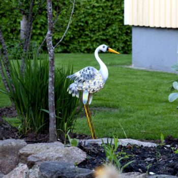 Solárne LED svietidlo Heron ako figúrka volavky