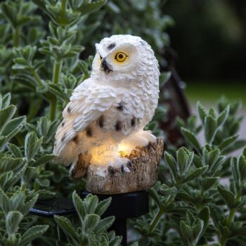 Solárne LED svietidlo Owl s hrotom do zeme