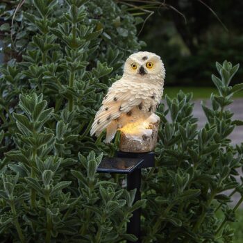 Solárne LED svietidlo Owl s hrotom do zeme
