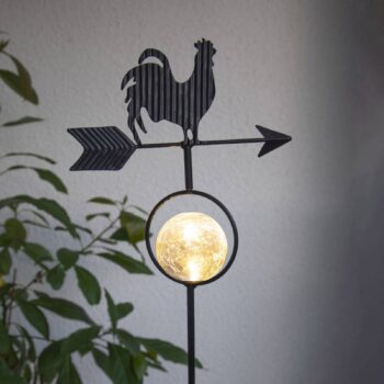 Solárne LED svietidlo Windy, ukazuje smer vetra