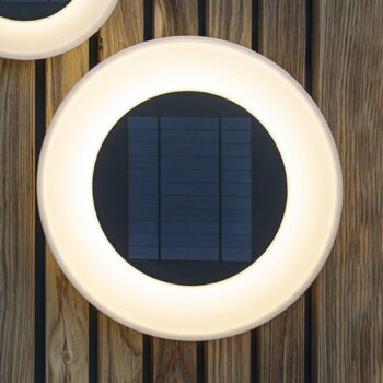 Solárne nástenné svietidlo Newgarden Wally LED, Ø 39 cm