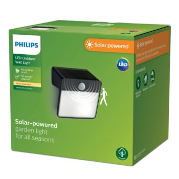 Solárne nástenné svietidlo Philips LED Yarixa, snímač pohybu