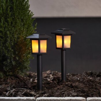 Solárne soklové LED Flame Mini v sade 2 kusov