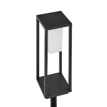 Solárne svietidlo Lucande LED na podstavci Eliel, výška 50 cm, čierne