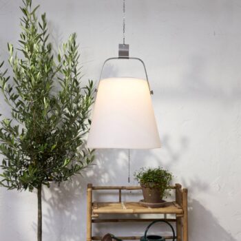 Solárne závesné LED svietidlo Solia, Ø 28 cm