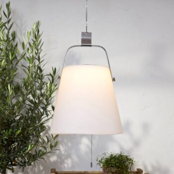 Solárne závesné LED svietidlo Solia, Ø 28 cm