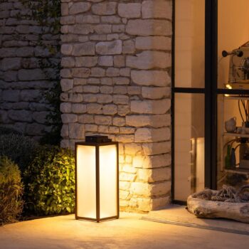 Solárny lampáš Tradition LED, corten, výška 65 cm