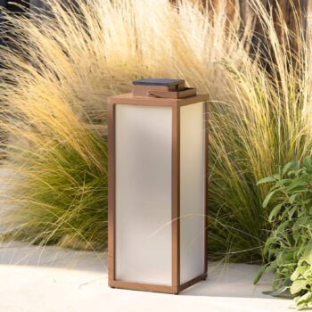Solárny lampáš Tradition LED, corten, výška 65 cm