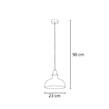 Solo Gem závesné svetlo, svetlomodrá farba, Ø 23 cm, kov