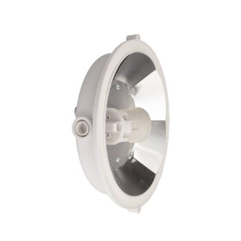 Sotano Retro svietidlo odolné proti vlhkosti, biele, Ø 18 cm, plast IP44