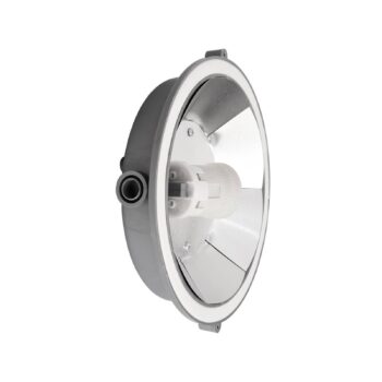 Sotano Retro svietidlo odolné proti vlhkosti, sivé, Ø 18 cm, plast IP44