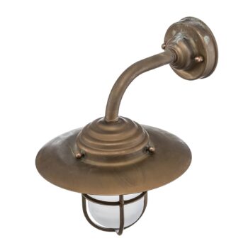 Starožitné vonkajšie nástenné svietidlo s mriežkou, matné sklo