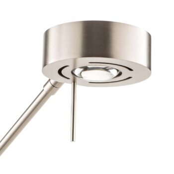 Štíhla stojaca LED lampa Elegance, 3 kĺby, nikel