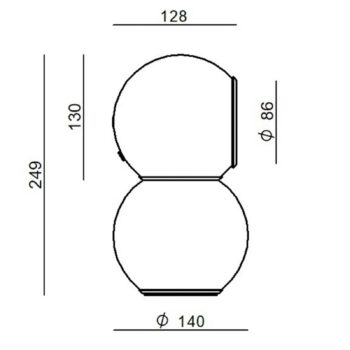 Stilnovo Gravitino LED lampa s magnetom, červená