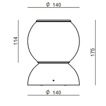 Stilnovo Gravitino LED svetlo otočné čierna