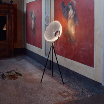 Stilnovo LED stojacia lampa Demi Moon, čierna, výška 196 cm