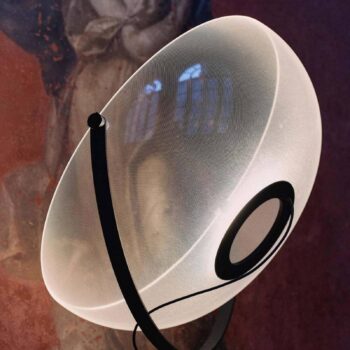 Stilnovo LED stojacia lampa Demi Moon, čierna, výška 196 cm