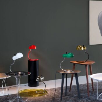 Stilnovo Minitopo stolová LED lampa, biela