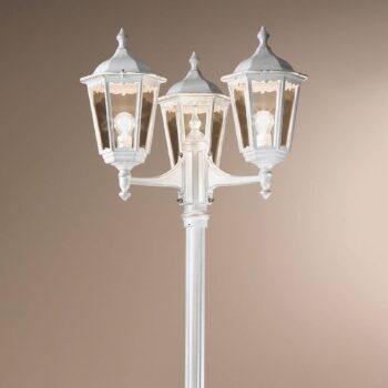 Stĺpová lampa Puchberg, 3 zdroje 255cm bielo-zlatá