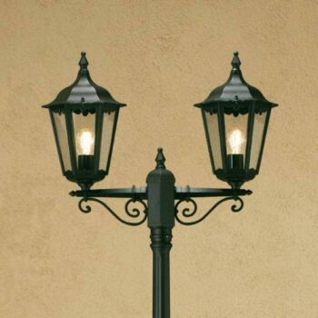 Stĺpové svietidlo Firenze, 2-plameňové zelené