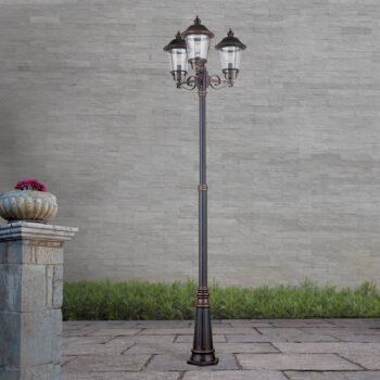 Stĺpové svietidlo Mariella, troj-plameňové
