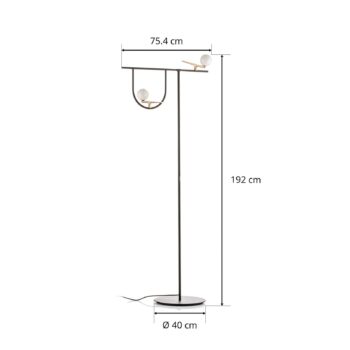 Stojaca LED lampa Artemide Yanzi stmievací vypínač