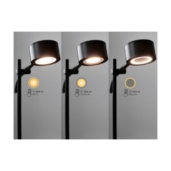 Stojaca LED lampa Clyde, 2-plameňová, stmievač