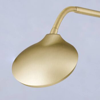 Stojaca LED lampa Cobra, 2-plameňová mosadz matná