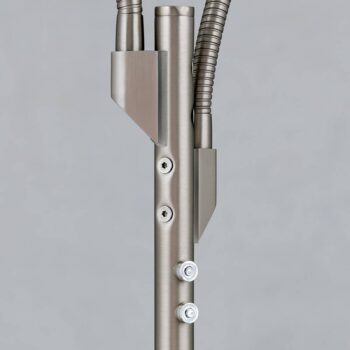 Stojaca LED lampa Cobra 2-plameňová nikel matná