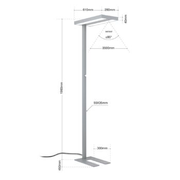 Stojaca LED lampa Deno TL & detektor pohybu
