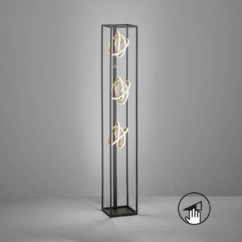 Stojaca LED lampa Gisi, 3-plameňová, stmievateľná