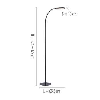 Stojaca LED lampa Kelly, CCT stmievateľná
