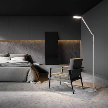 Stojaca LED lampa Regina, 1-plameňová, hliník