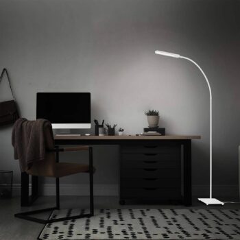 Stojaca LED lampa Servo, stmievateľná, CCT, biela