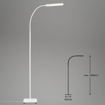 Stojaca LED lampa Servo, stmievateľná, CCT, biela