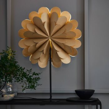 Stojaca hviezda Maravilla, zlatá/čierna Výška 68 cm