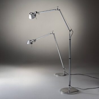 Stojaca lampa Artemide Tolomeo E27 hliník